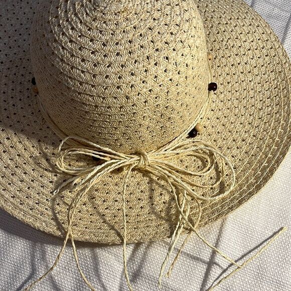 CUPSHE Bikini Bundle V Neck Crisscross Back Self Tie Straw Hat Bundle Size M - Picture 8 of 8